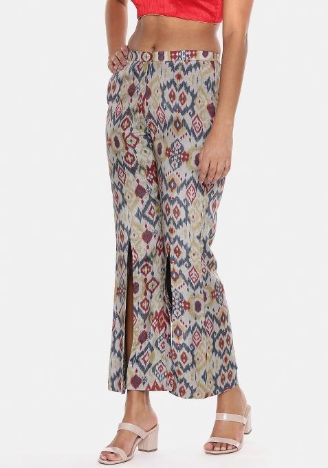 Multi Color Printed Muslin Pant
