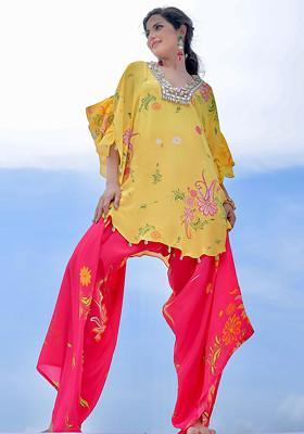 Yellow And Pink Paisley Print Co-Ord Set