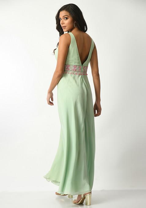 Patterned Jumpsuit in Jandin Vert