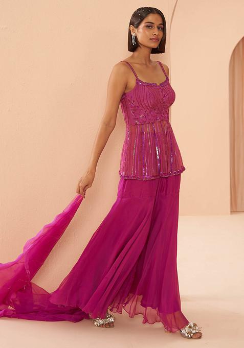 The Junbiri Kesahoon Mala Set - Hot Pink