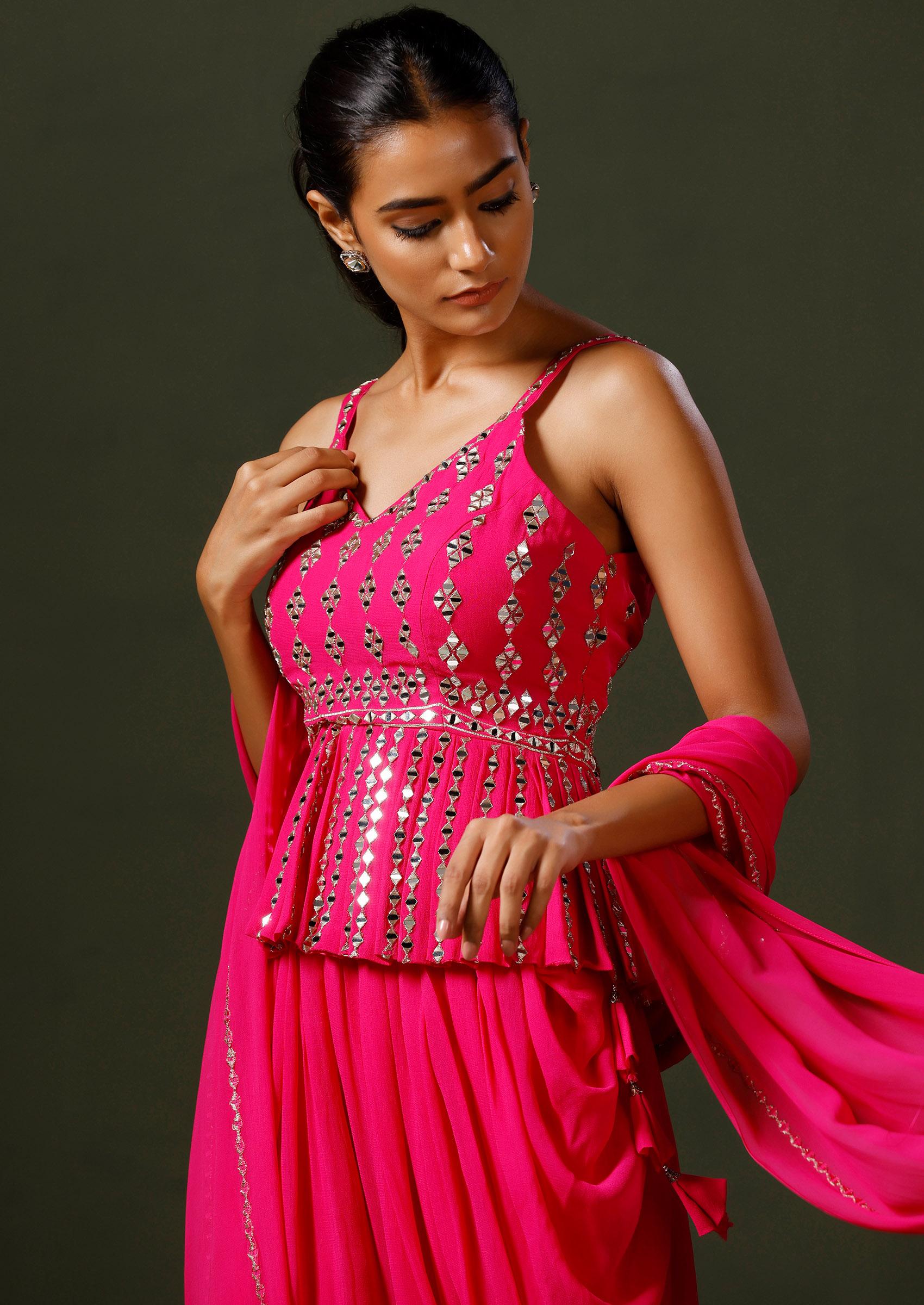 peplum top with dhoti online