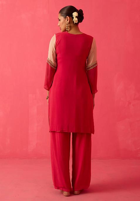 Rosal pearl embroidery Kurti set main image 1