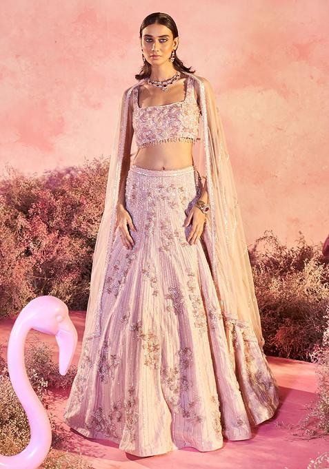 Pink Minar Embroidered Lehenga Set