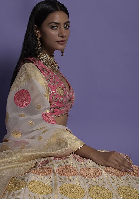 Pure Banarasi Tissue Silk Lehenga Set main image 0
