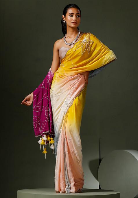 Multicolour Tie And Dye Maya Saree 