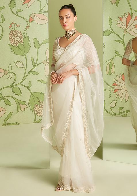 Mira Intricate Handwork Pre-Draped Saree