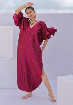 Pink Brocade Kaftan
