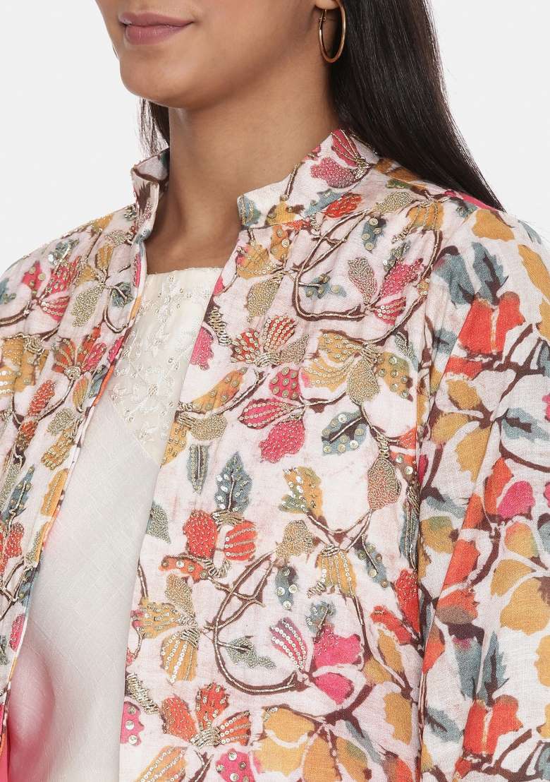 Multi Color Printed Cotton Top - Indya