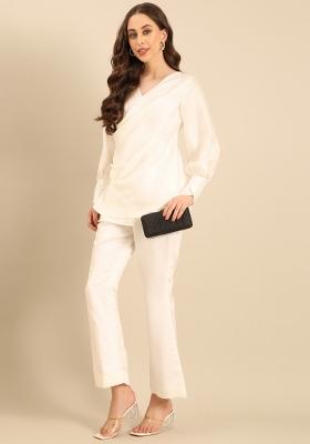 Ivory Solid Silk Top