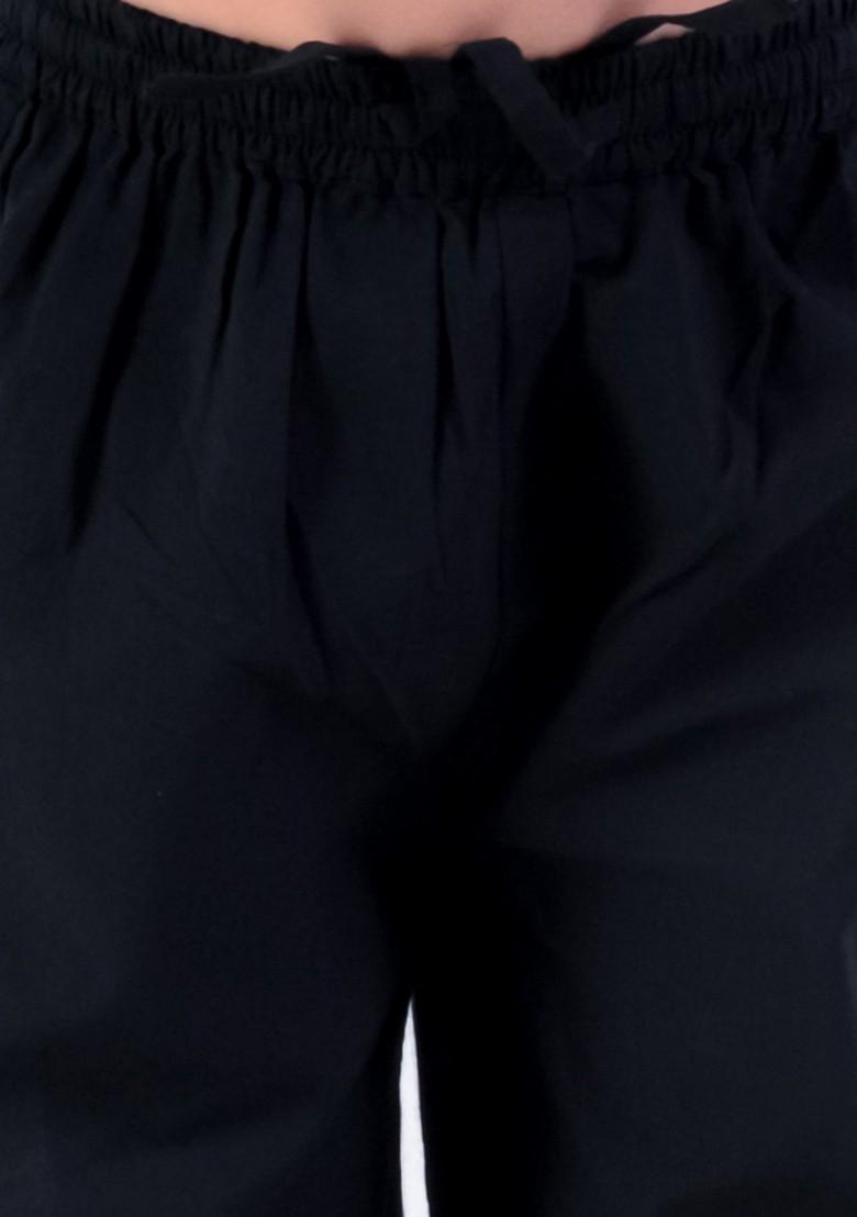 Black Printed Jacket With Kurta And Pajama (Set of 3)