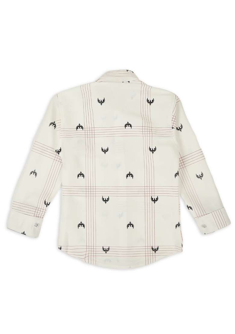 Pink Printed Cotton Blend Nehru Jacket Set For Boy - Indya