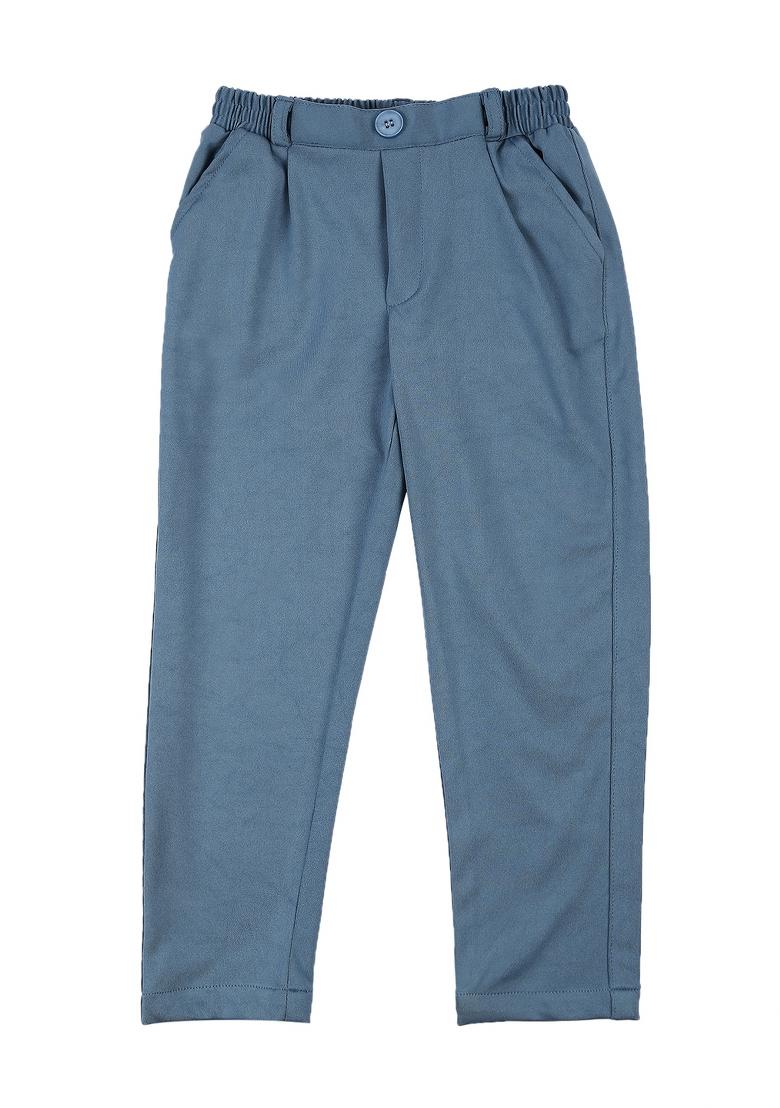 Black Printed Cotton Nehru Jacket Set For Boy