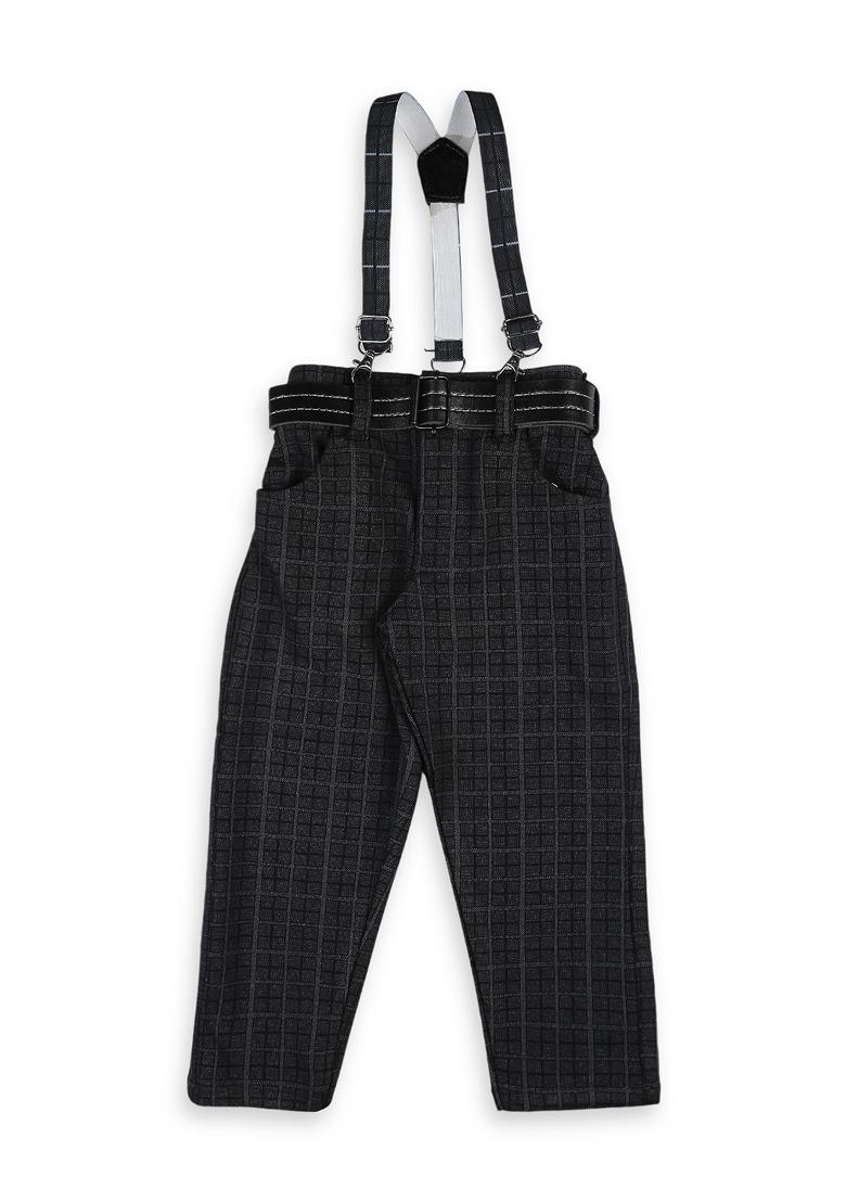 White Printed Cotton Nehru Jacket Set For Boy