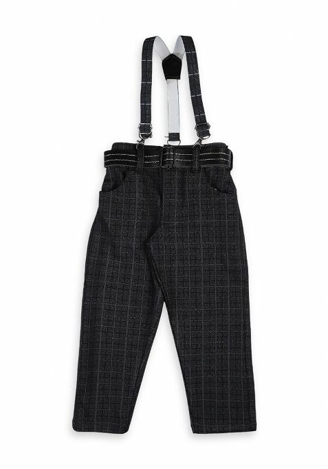 White Printed Cotton Nehru Jacket Set For Boy