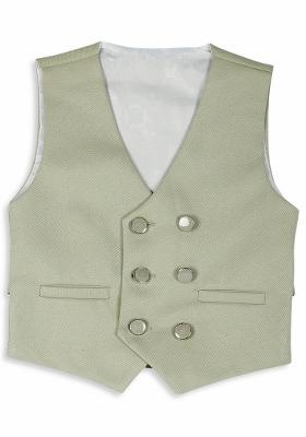 Pista Green Printed Poly Cotton Nehru Jacket Set For Boy