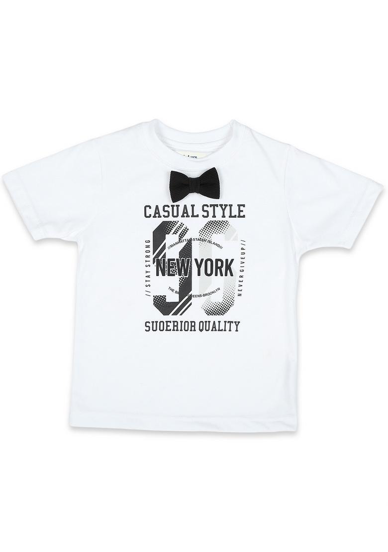 Black Printed Lycra Nehru Jacket Set For Boy