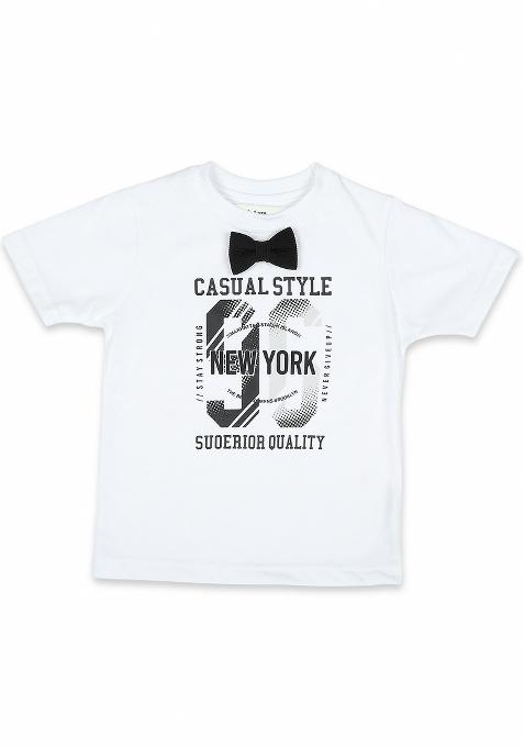 Black Printed Lycra Nehru Jacket Set For Boy