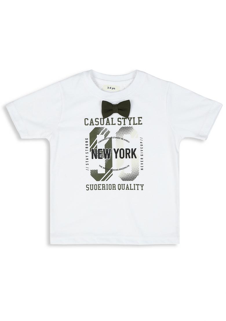 Olive Green Printed Lycra Nehru Jacket Set For Boy