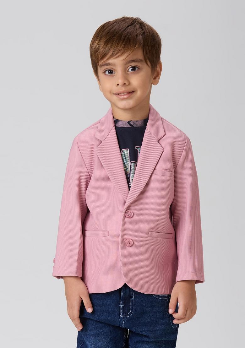 Pink Printed Lycra Suit Set For Boy