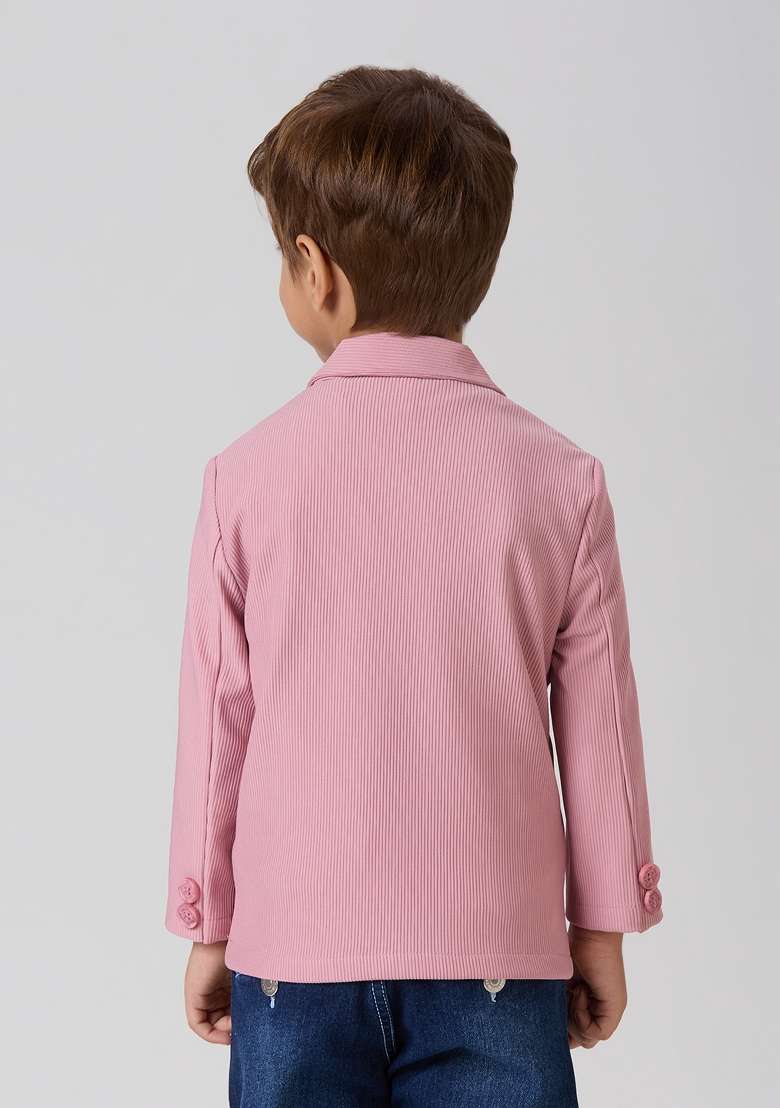 Pink Printed Lycra Suit Set For Boy - Indya