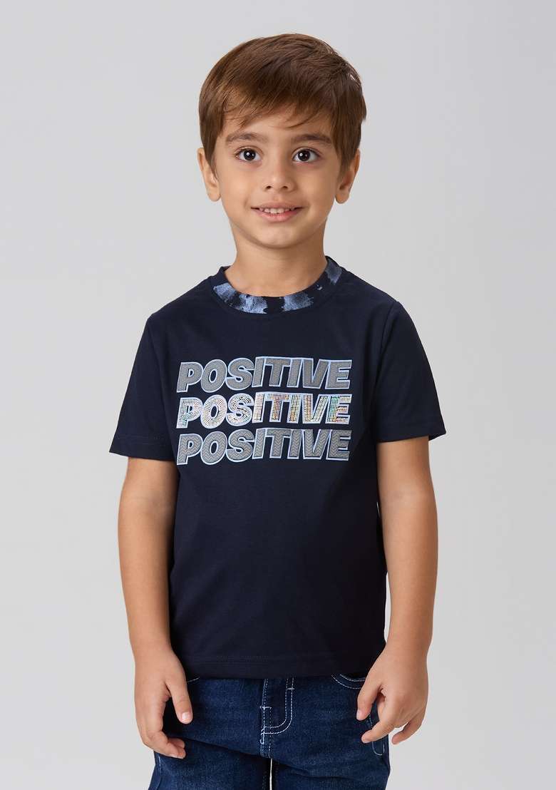 Sky Blue Printed Lycra Suit Set For Boy - Indya