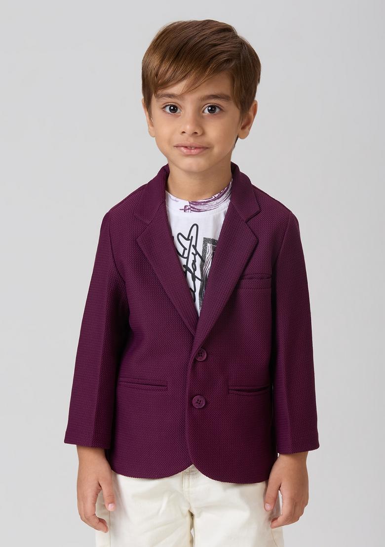 Wine Printed Lycra Suit Set For Boy