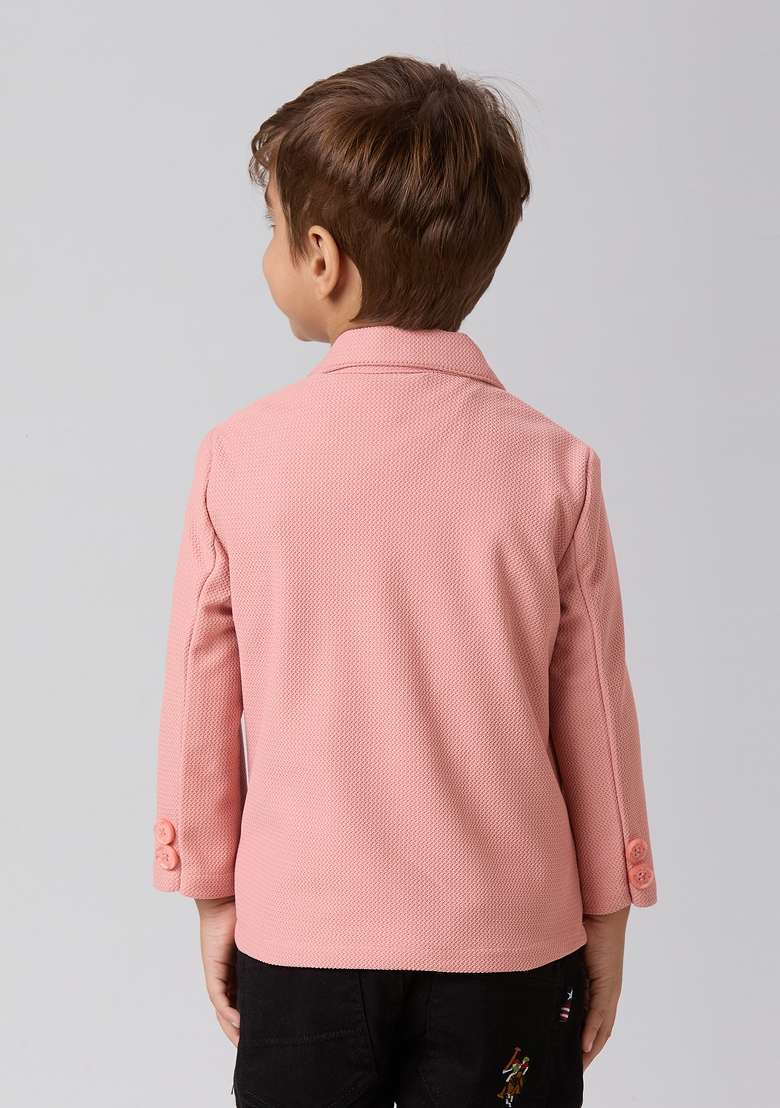 Baby Pink Printed Lycra Suit Set For Boy - Indya