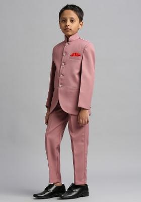 Neon Green Solid Poly Cotton Kurta Set For Boy