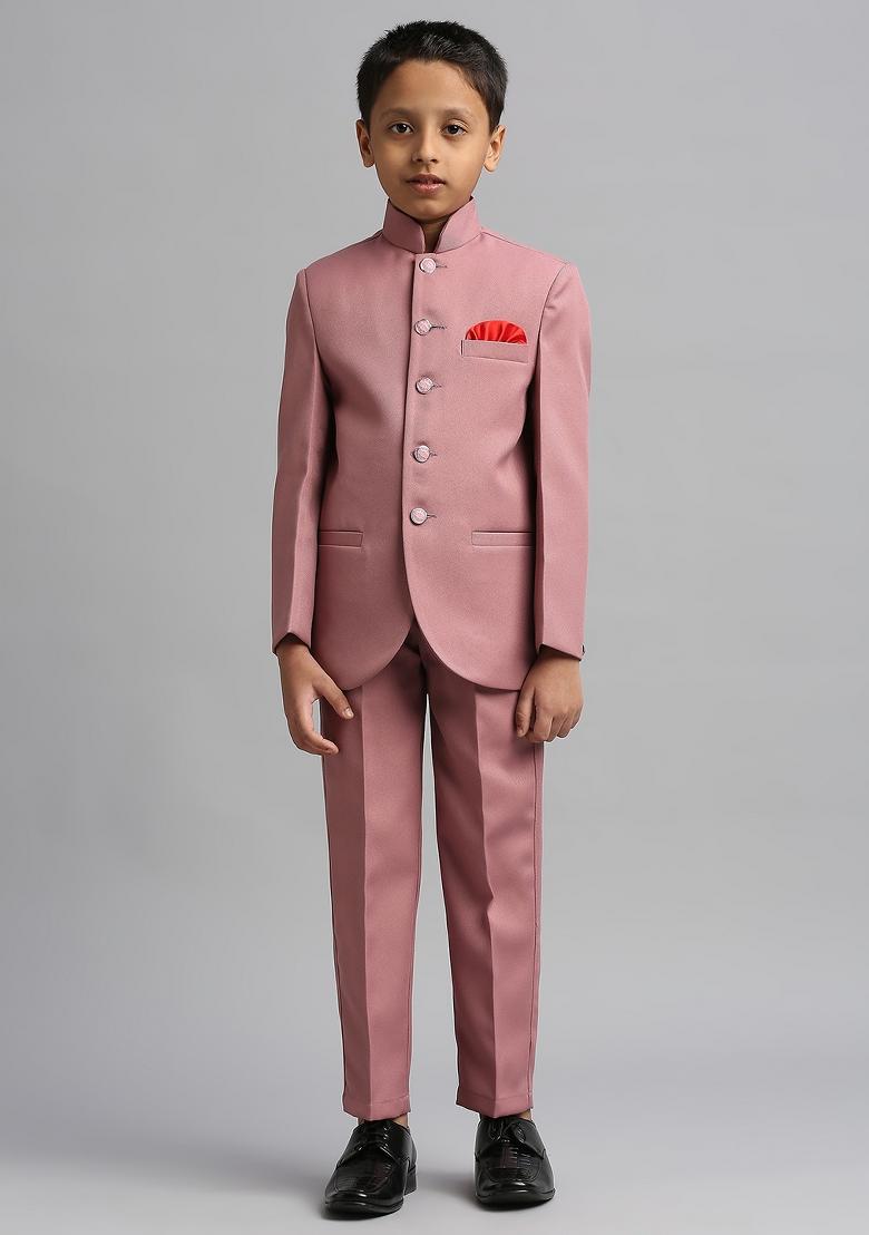 Neon Green Solid Poly Cotton Kurta Set For Boy