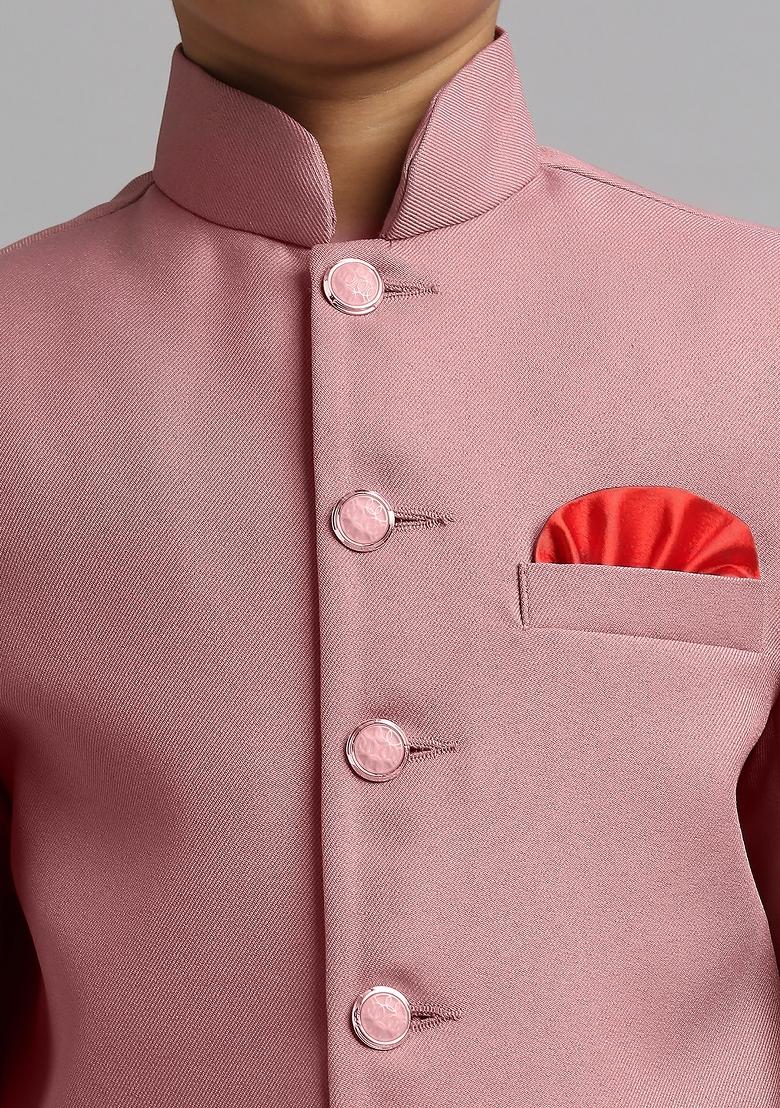 Neon Green Solid Poly Cotton Kurta Set For Boy