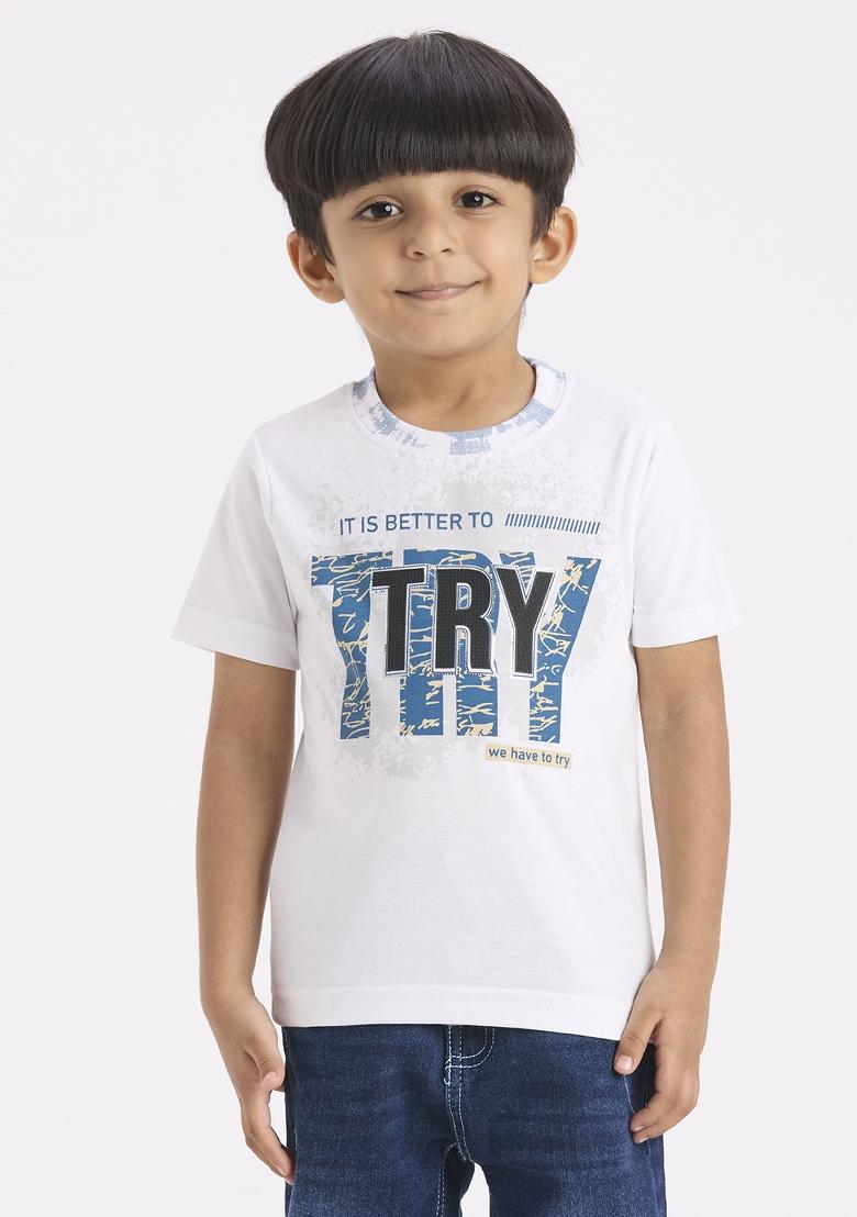 Sky Blue Printed Lycra Suit Set For Boy