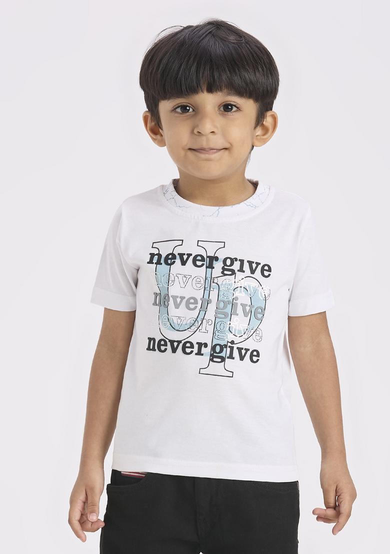 Teal Blue Printed Lycra Suit Set For Boy