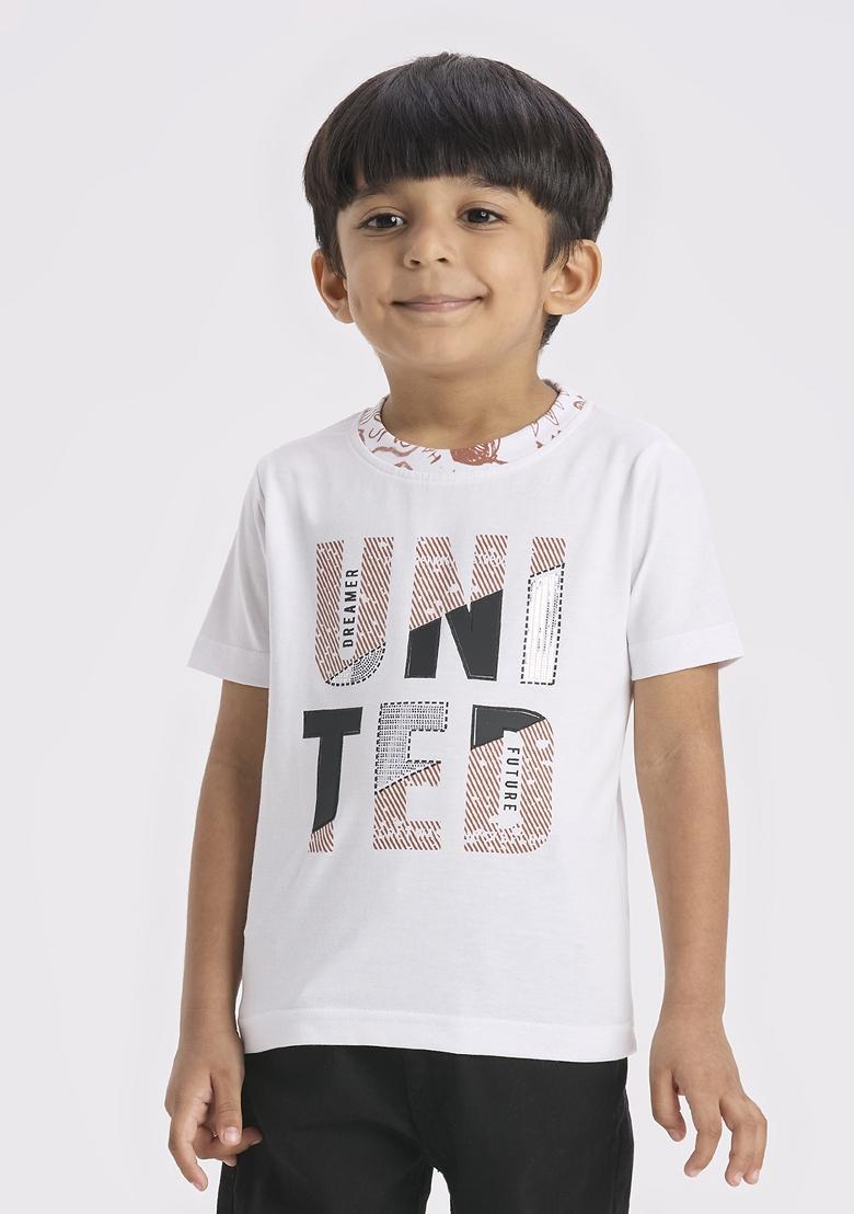 Black Printed Lycra Suit Set For Boy