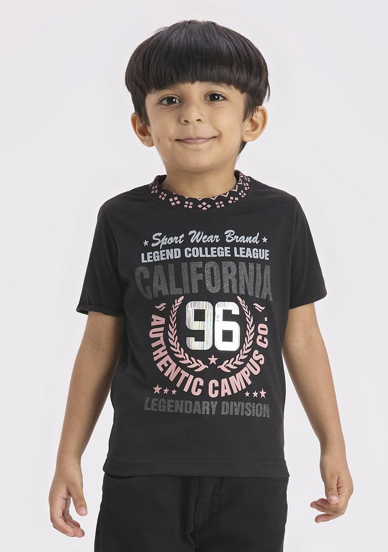 White Printed Lycra Suit Set For Boy