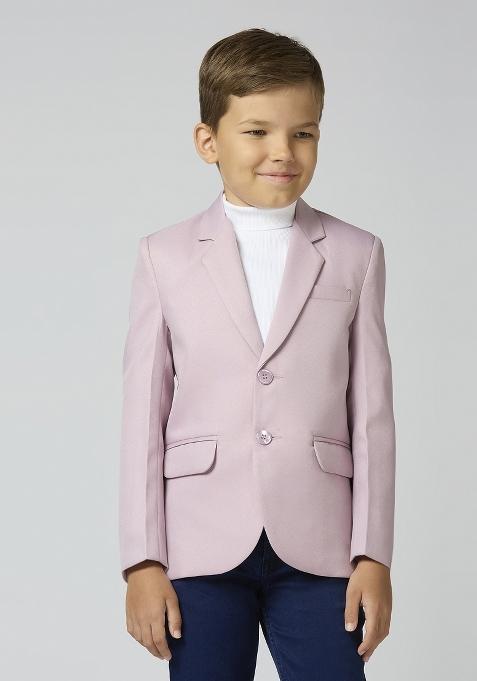 Pink Solid Poly Cotton Blazer For Boy