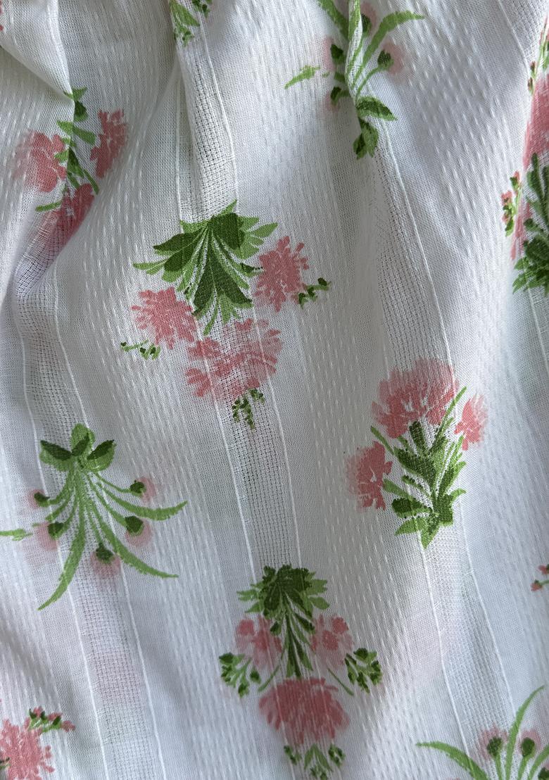 Off Floral Print Summer Shirt Shorts For Boys