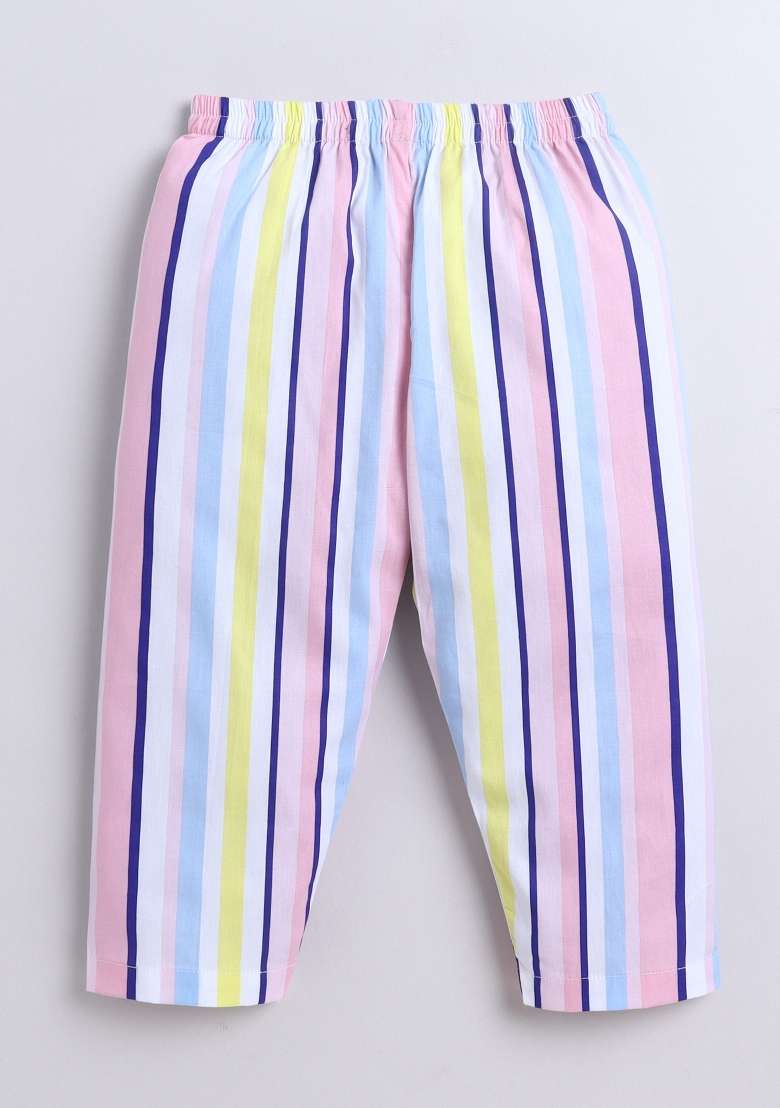 Multicolor Printed Cotton Shirt Pant Set For Boys - Indya