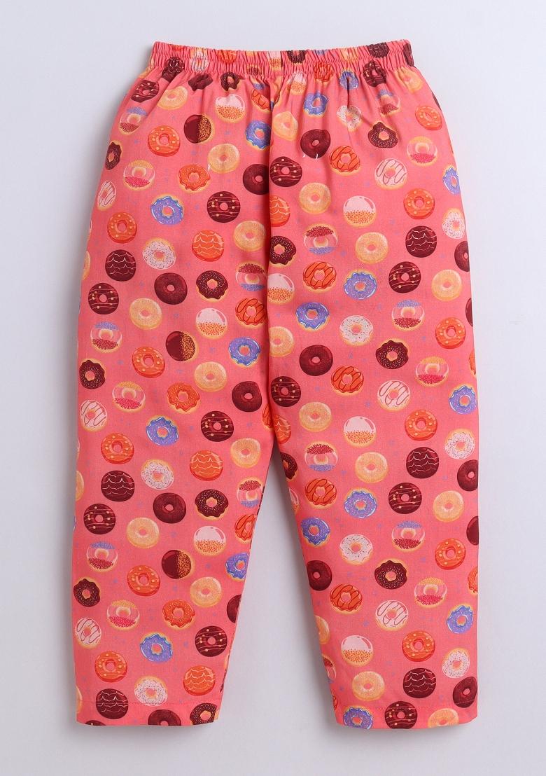 Orange Printed Cotton Shirt Pant Set For Boys - Indya