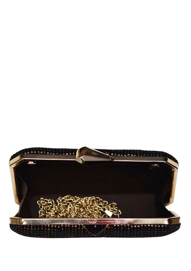 Green Satin Embroidered Box Clutch - Indya