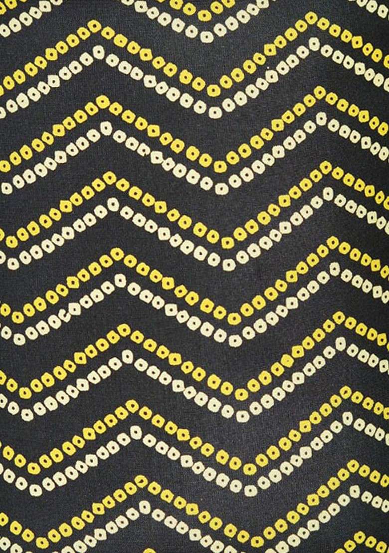 Black Fabric Women Printed Fabric Shoulder Strap Box Clutch - Indya