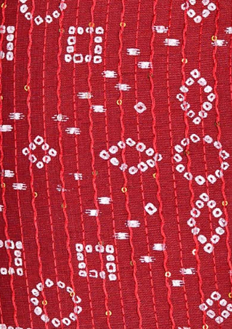 Red Satin Women Embroidered Fabric Box Clutch - Indya
