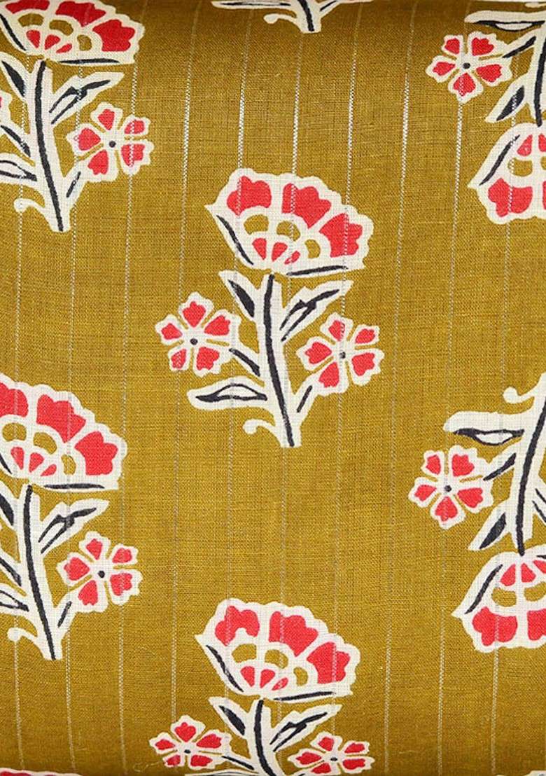 Olive Fabric Women Printed Fabric Shoulder Strap Box Clutch - Indya