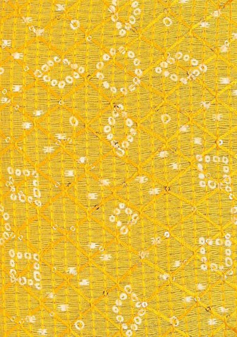 Yellow Satin Embroidered Embellished Box Clutch - Indya