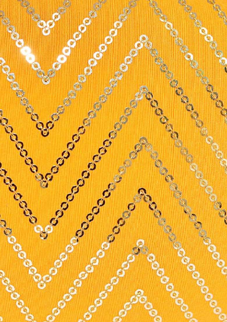 Yellow Satin Embellished Box Clutch - Indya