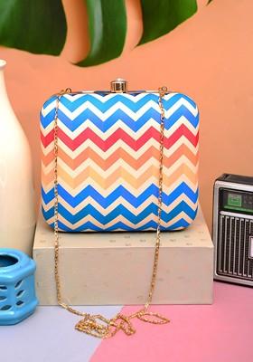 Blue Satin Women Clutches