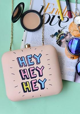 Multi Fabric Women Multicoloured Printed Box Clutch