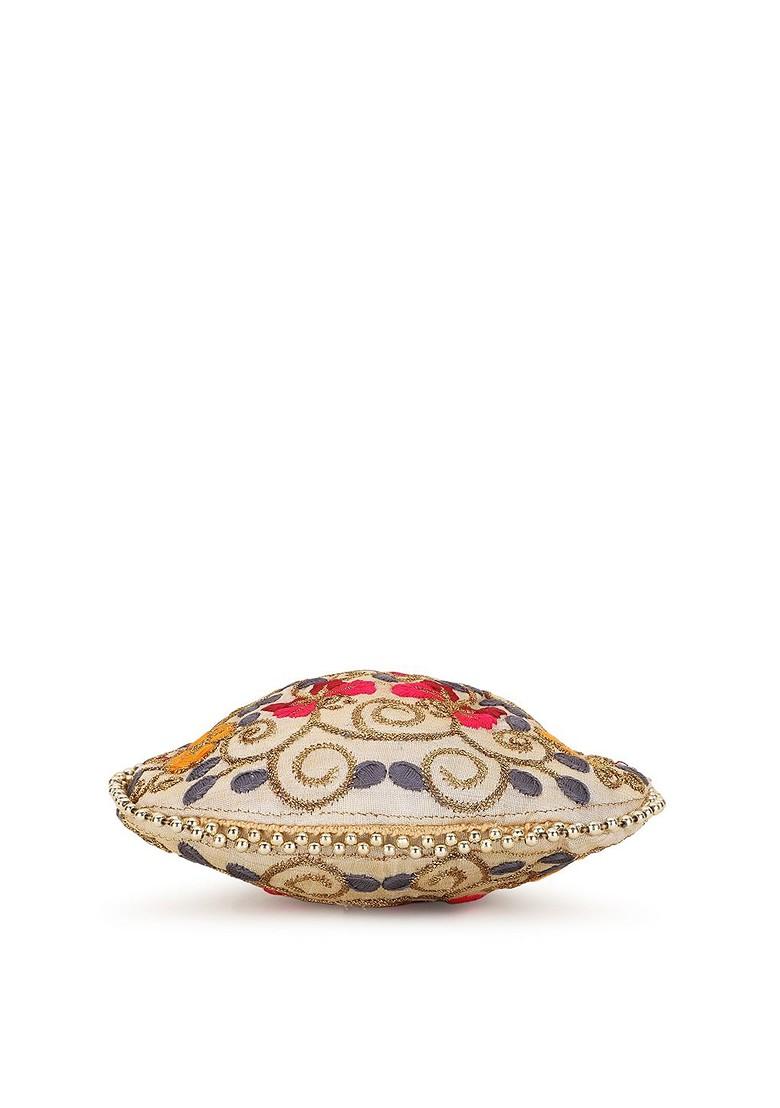 Set Of 2 Floral Embroidered Potli Clutches