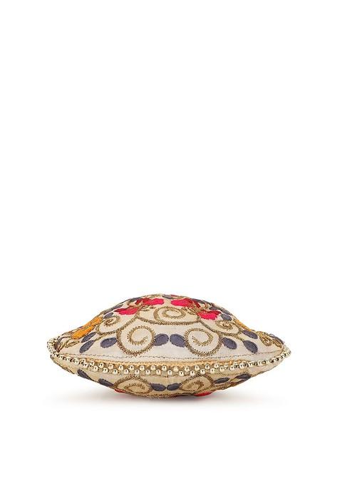 Set Of 2 Floral Embroidered Potli Clutches