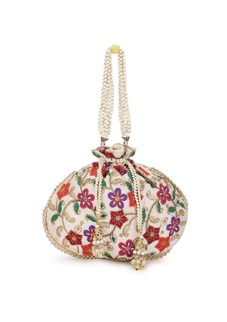 Embroidered Potli Clutch - Indya