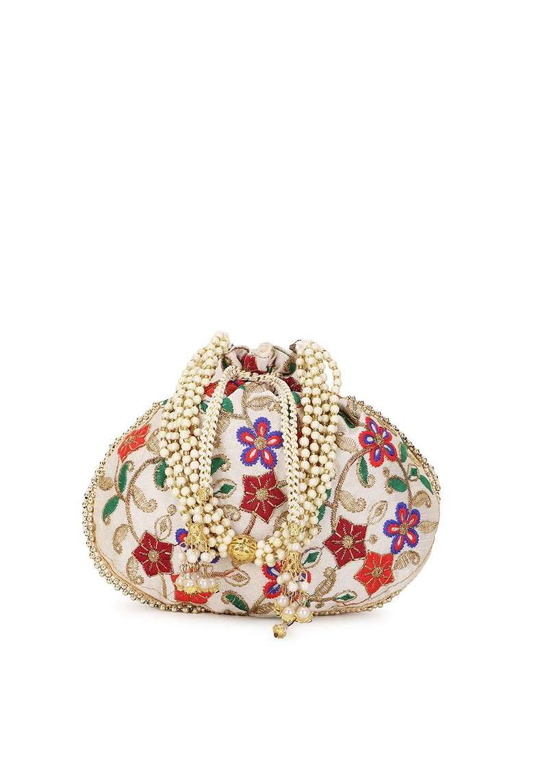 Embroidered Potli Clutch - Indya